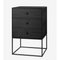 49 Black Ash Frame Sideboard with 3 Drawers by Lassen 2