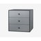 49 Black Ash Frame Box with 3 Drawers by Lassen, Image 7
