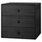 49 Black Ash Frame Box with 3 Drawers by Lassen 1