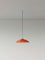 Small Red Headhat Plate Pendant Lamp by Santa & Cole, Image 2