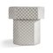 Viva Checkerboard Beige and White Bench by Houtique, Image 3