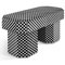 Viva Checkerboard Black White Bench by Houtique, Image 2