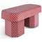 Viva Checkerboard Red and Pink Bench by Houtique 2