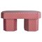 Viva Checkerboard Red and Pink Bench by Houtique 1