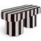 Viva Stripe Black and White Bench by Houtique 3