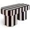 Viva Stripe Black and White Bench by Houtique, Image 3