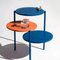Triplo Orange and Blue Coffee Table by Mason Editions 2