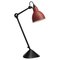 Lámpara de mesa Lampe Gras N ° 205 en rojo de Bernard-Albin Gras, Imagen 1