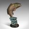 Antique English Victorian Anglers Door Stop Fish Statue in Cast Iron, 1900s, Image 4