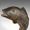 Antique English Victorian Anglers Door Stop Fish Statue in Cast Iron, 1900s 7