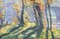 Paesaggio rustico, fine 800, olio su tela, con cornice, Immagine 5