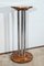 Art Deco Walnut and Chrome-Plated Metal Pedestal, 1930s 1