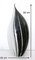 Pinguin Murano Glas Tischlampe in Schwarz-Weiß mit Silberflocken, Italien 8