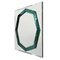 British Art Deco Mirror with Green Glass Detail, 1930s 3