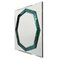 British Art Deco Mirror with Green Glass Detail, 1930s, Image 3