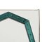 British Art Deco Mirror with Green Glass Detail, 1930s 2