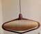 Mid-Century Ceiling Lamp with Teak Frame and Sisal-Covered Plastic Shade from Temde, 1960s 5