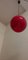 Lampada da soffitto con paralume sferico in vetro rosso, anni '70, Immagine 3
