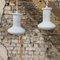 White Opaline Glass Pendants attributed to Holmegaard, Danemark, 1970s, Set of 2, Image 4