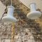 White Opaline Glass Pendants attributed to Holmegaard, Danemark, 1970s, Set of 2 3