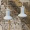 White Opaline Glass Pendants attributed to Holmegaard, Danemark, 1970s, Set of 2, Image 1