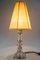 Nickel and Glass Table Lamp with Fabric Shade from Bakalowits & Söhne, Vienna, 1950s 6