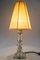 Nickel and Glass Table Lamp with Fabric Shade from Bakalowits & Söhne, Vienna, 1950s, Image 6