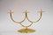 Hammered Brass Candle Holder, Vienna, 1950s 1