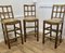 Arts and Crafts High Bar Stools in Golden Oak, 1930s, Set of 3 9