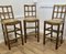 Arts and Crafts High Bar Stools in Golden Oak, 1930s, Set of 3, Image 9
