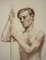 Estudio de desnudo masculino, carboncillo y lápiz sobre papel, años 20, Imagen 4