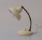Vintage Italian Table Lamp in Cream Lacquered Metal and Brass, 1950s, Image 1