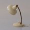 Vintage Italian Table Lamp in Cream Lacquered Metal and Brass, 1950s, Image 3