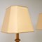 Lampadaires Style Vintage en Bois Doré, France, 1950, Set de 2 3