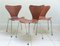 Serie 7 Esszimmerstühle von Arne Jacobsen Modell 3107 für Fritz Hansen, 1964, 3 . Set 12