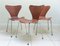 Series 7 Dining Chairs by Arne Jacobsen Model 3107 for Fritz Hansen, 1964, Set of 3 12