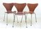 Serie 7 Esszimmerstühle von Arne Jacobsen Modell 3107 für Fritz Hansen, 1964, 3 . Set 1