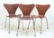 Sillas de comedor serie 7 de Arne Jacobsen modelo 3107 para Fritz Hansen, 1964. Juego de 3, Imagen 1