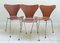 Chaises de Salle à Manger Série 7 par Arne Jacobsen Modèle 3107 pour Fritz Hansen, 1964, Set de 3 9