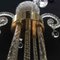 Lámpara de araña de vidrio dorado, años 40, Imagen 5