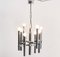 Mid-Century Chrome 8 Bulb Pendant Chandelier by Gaetano Sciolari for Lightolier, 1970, Image 2