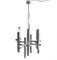 Mid-Century Chrome 8 Bulb Pendant Chandelier by Gaetano Sciolari for Lightolier, 1970, Image 1