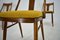 Sedie vintage in legno di noce e tessuto giallo attribuite a Mier, Repubblica Ceca, anni '60, set di 4, Immagine 4
