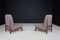 Mid-Century Walnut Easy Chairs, Italy, 1960s, Set of 2 8