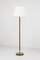 Swedish Modern Floor Lamp with Braided Leather, Image 1