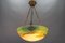 French Art Deco Green Glass Pendant Light by Muller Frères Luneville, 1920s 15