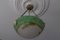 French Art Deco Green Glass Pendant Light by Muller Frères Luneville, 1920s 12