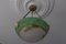 Lampe à Suspension Art Déco en Verre Vert par Muller Frères Lunéville, France, 1920s 12