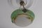 Lámpara colgante francesa Art Déco de vidrio verde de Muller Frères Luneville, años 20, Imagen 8