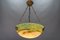 French Art Deco Green Glass Pendant Light by Muller Frères Luneville, 1920s 3